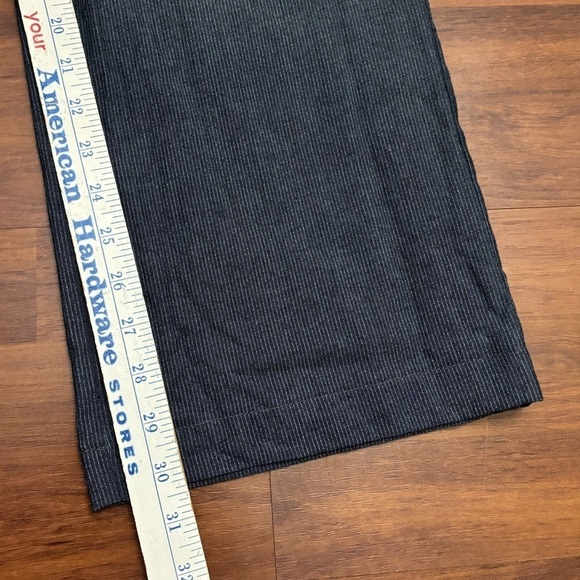 Lands End Fit 2 Pinstriped Trousers Navy Blue Pockets Dress Pants Size 18 NWOT - Picture 10 of 11